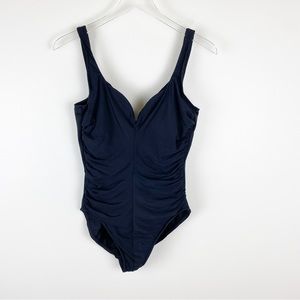 Miraclesuit One Piece Swimsuit Shirred Black 14